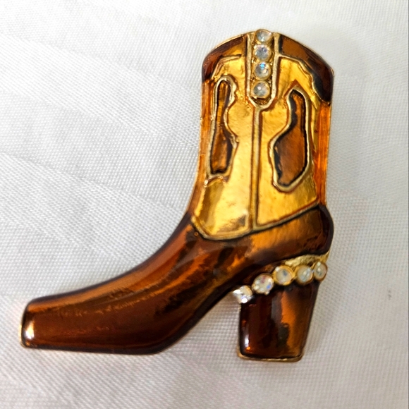 Boot & Hat Set Whymsical Western Cowboy/girl Brooches Pins Vintage 80s-90s Era - Picture 4 of 8